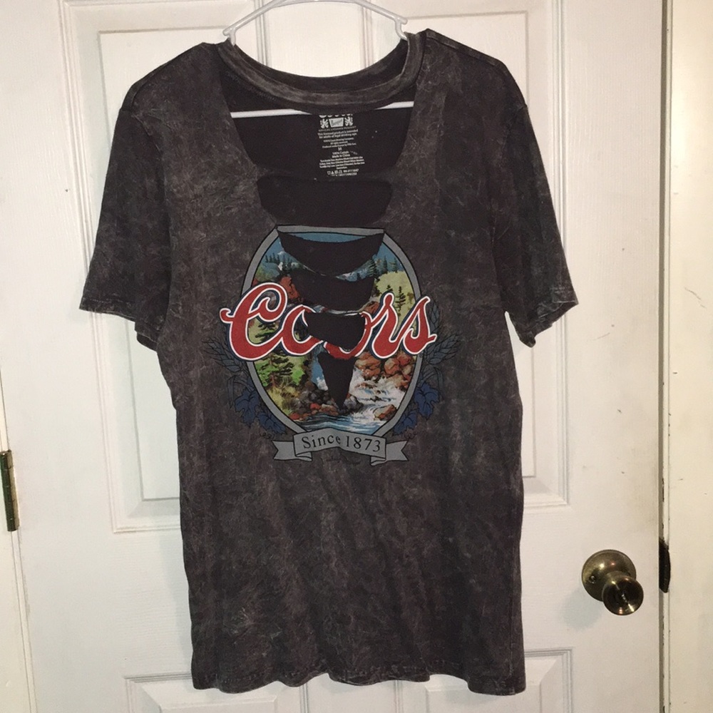 Handmade Ripped Coors Light Shirt